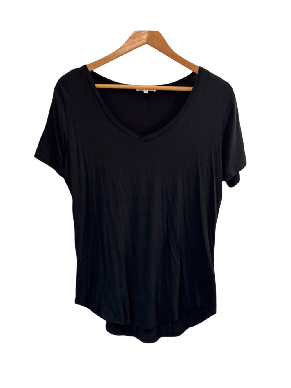 Another Love Black V-Neck Short Sleeve T-Shirt